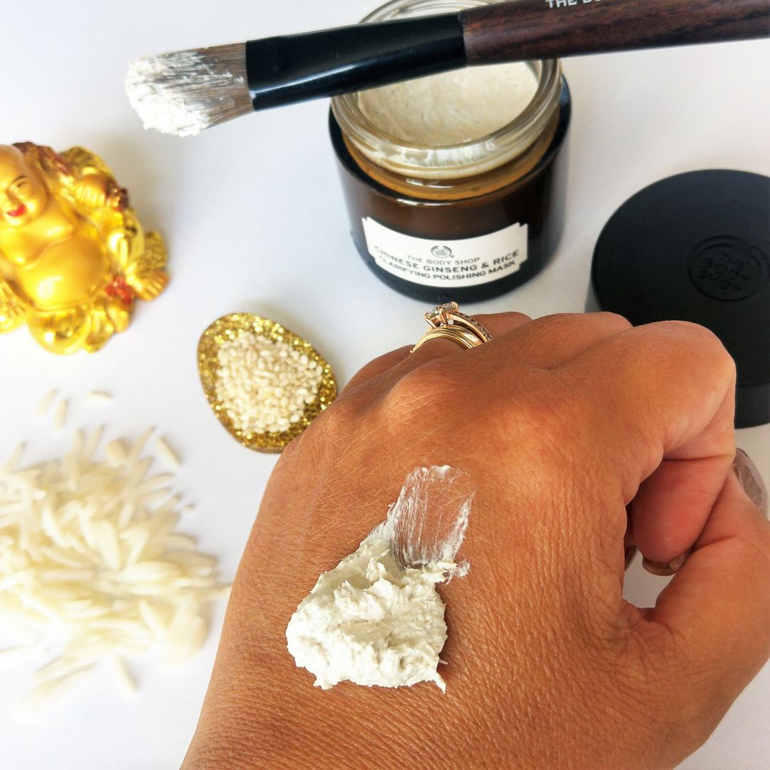 Chinese Ginseng & Rice Clarifying Polishing Mask The Body Shop beautytag